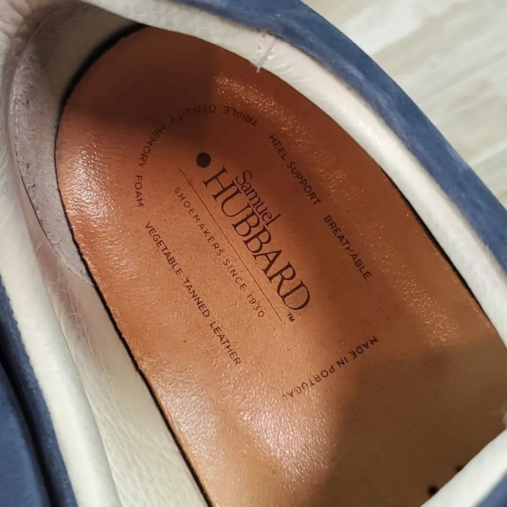 Samuel Hubbard 9 Fast Navy Womens Casual‎ Walking Shoes Sneaker Nubuck Leather